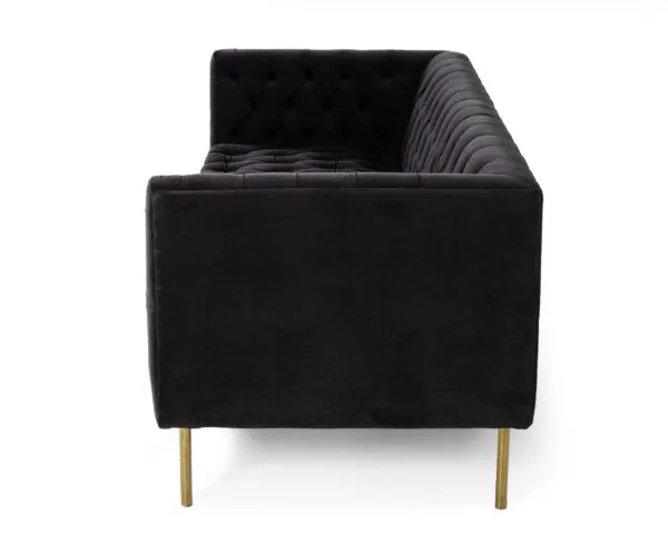Divani Casa Chavez - DK Grey Velvet Sofa - Image 2
