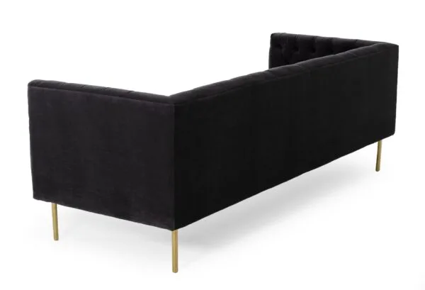 Divani Casa Chavez - DK Grey Velvet Sofa - Image 3