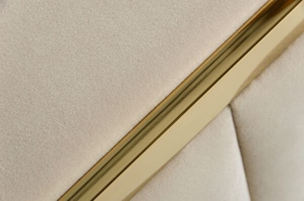 Divani Casa Mobray - Glam Beige and Gold Fabric Sofa - Image 4