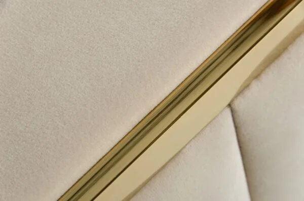 Divani Casa Mobray - Glam Beige and Gold Fabric Sofa - Image 4