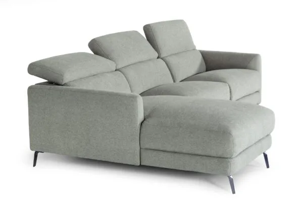 Divani Casa Lupita - Modern Grey Fabric Left Facing Sectional Sofa - Image 2