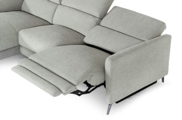 Divani Casa Lupita - Modern Grey Fabric Left Facing Sectional Sofa - Image 3