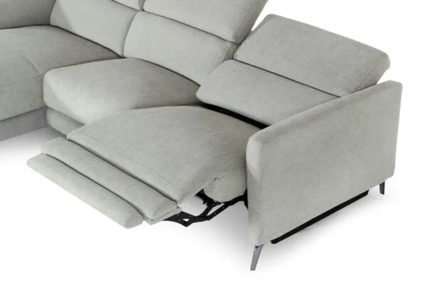 Divani Casa Lupita - Modern Grey Fabric Left Facing Sectional Sofa - Image 3