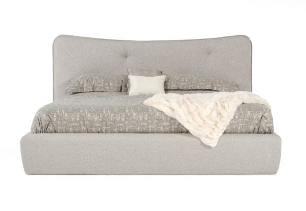 Modrest Alessia - Queen Italian Modern Light Grey Upholstered Bed
