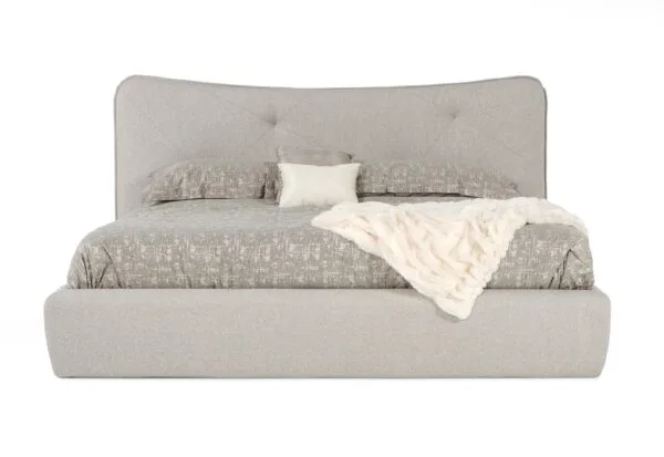 Modrest Alessia - Queen Italian Modern Light Grey Upholstered Bed