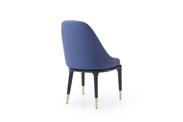 Modrest Marco - Modern Glam Beige & Blue Dining Chair - Image 3