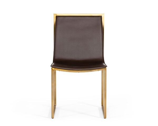 Modrest Dalton - Modern Brown Leatherette Dining Chair (Set of 2) - Image 2