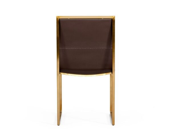 Modrest Dalton - Modern Brown Leatherette Dining Chair (Set of 2) - Image 4