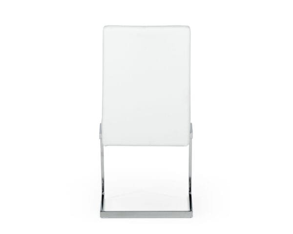 Modrest Batavia - Modern White & Stainless Steel Dining Chair (Set of 2) - Image 4