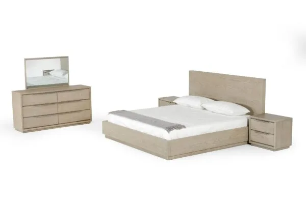 Modrest Samson - Contemporary Grey and Silver Bed - Image 4
