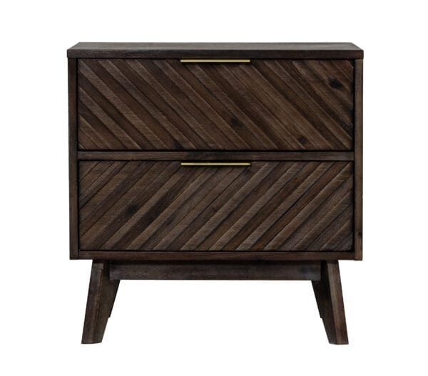 Modrest Daisy Mid-Century Dark Acacia Nightstand - Image 2