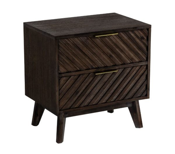 Modrest Daisy Mid-Century Dark Acacia Nightstand - Image 3
