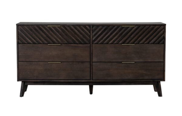 Modrest Daisy Mid-Century Dark Acacia Dresser - Image 3