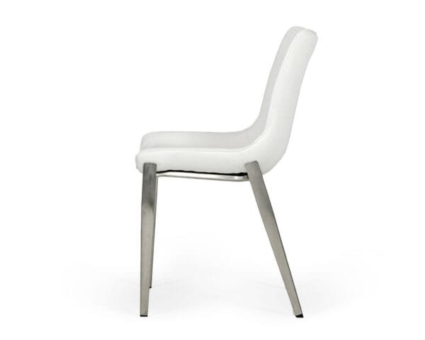 Modrest Frasier - Modern White Eco-Leather Dining Chair (Set of 2) - Image 3
