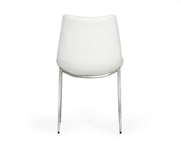 Modrest Frasier - Modern White Eco-Leather Dining Chair (Set of 2) - Image 4
