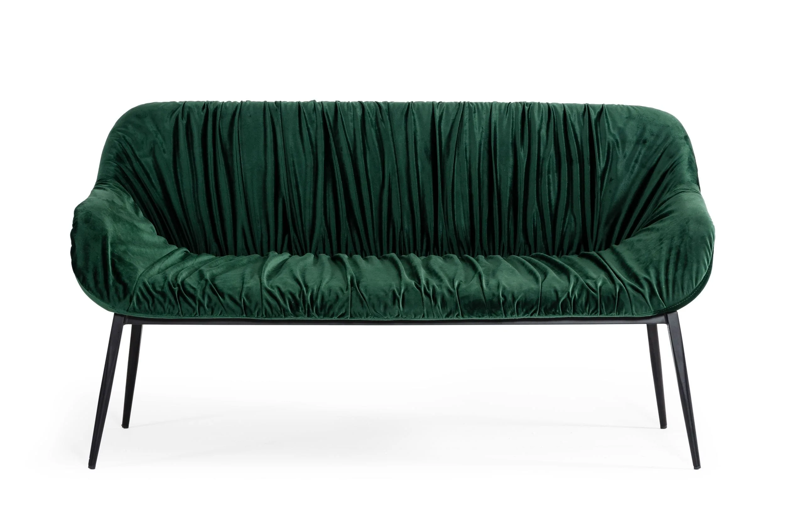 Modrest Katrina - Modern Green Fabric Bench - Image 2