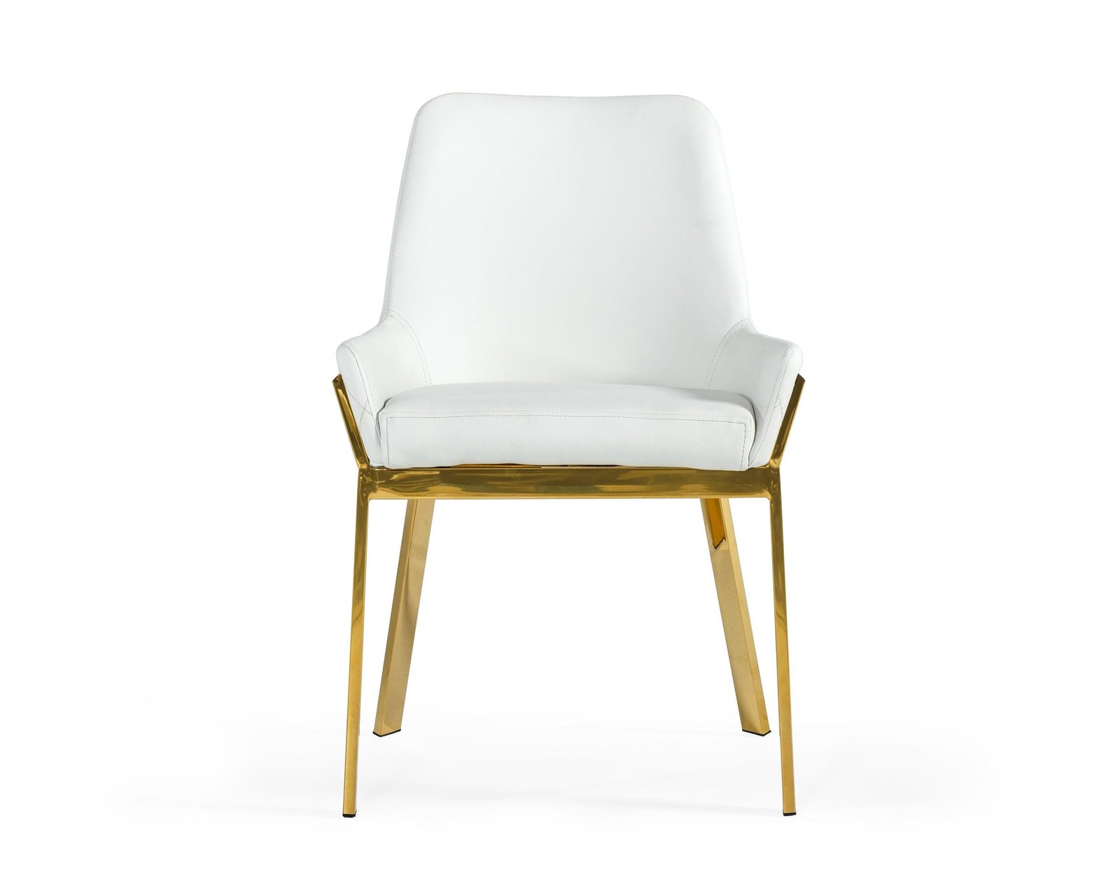 Modrest Ganon - Modern White & Gold Dining Chair 4 Modrest Ganon - Modern White & Gold Dining Chair - Image 4