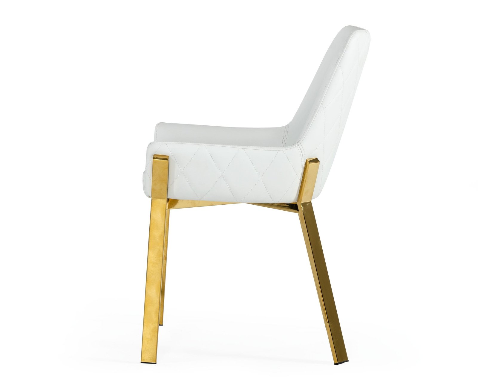 Modrest Ganon - Modern White & Gold Dining Chair 5 Modrest Ganon - Modern White & Gold Dining Chair - Image 5