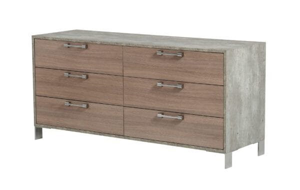 Nova Domus Boston - Modern Brown Oak & Brushed Stainless Steel Dresser - Image 4