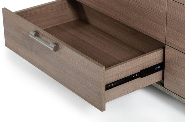 Nova Domus Boston - Modern Brown Oak & Brushed Stainless Steel Dresser - Image 2
