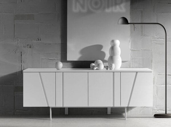 Modrest Mario - Modern White Veneer Buffet - Image 3