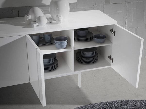 Modrest Mario - Modern White Veneer Buffet - Image 4
