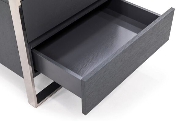 Modrest Jolene - Modern Grey Nightstand - Image 4