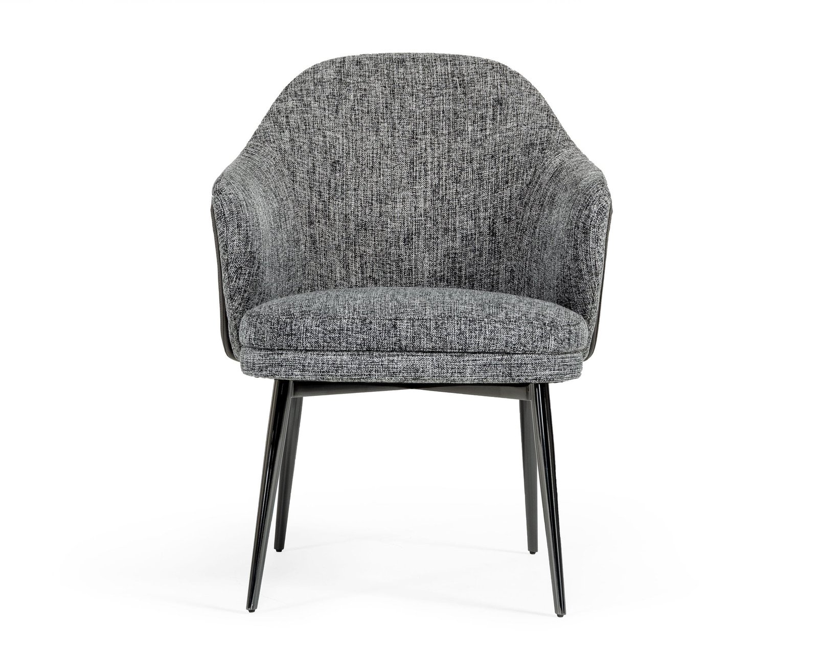 Modrest Cora - Modern Grey Fabric & Leatherette Dining Chair 1 Modrest Cora - Modern Grey Fabric & Leatherette Dining Chair