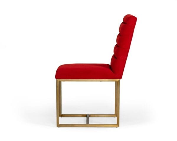 Modrest Barker - Modern Burnt Orange & Brush Gold Dining Chair (Set of 2) - Image 3