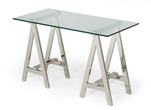 Modrest Ostrow - Modern Glass & Stainless Steel Console Table