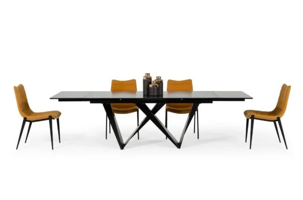Modrest Fritz - Modern Black Extendable Ceramic Dining Table - Image 5