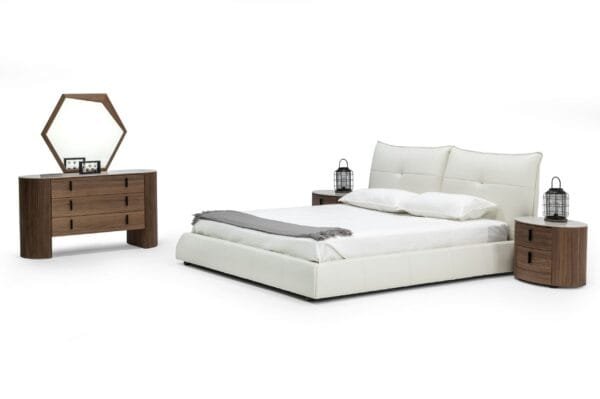 Modrest Patrick - Modern White Leather Bed - Image 5
