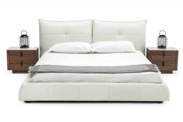 Modrest Patrick - Modern White Leather Bed - Image 4