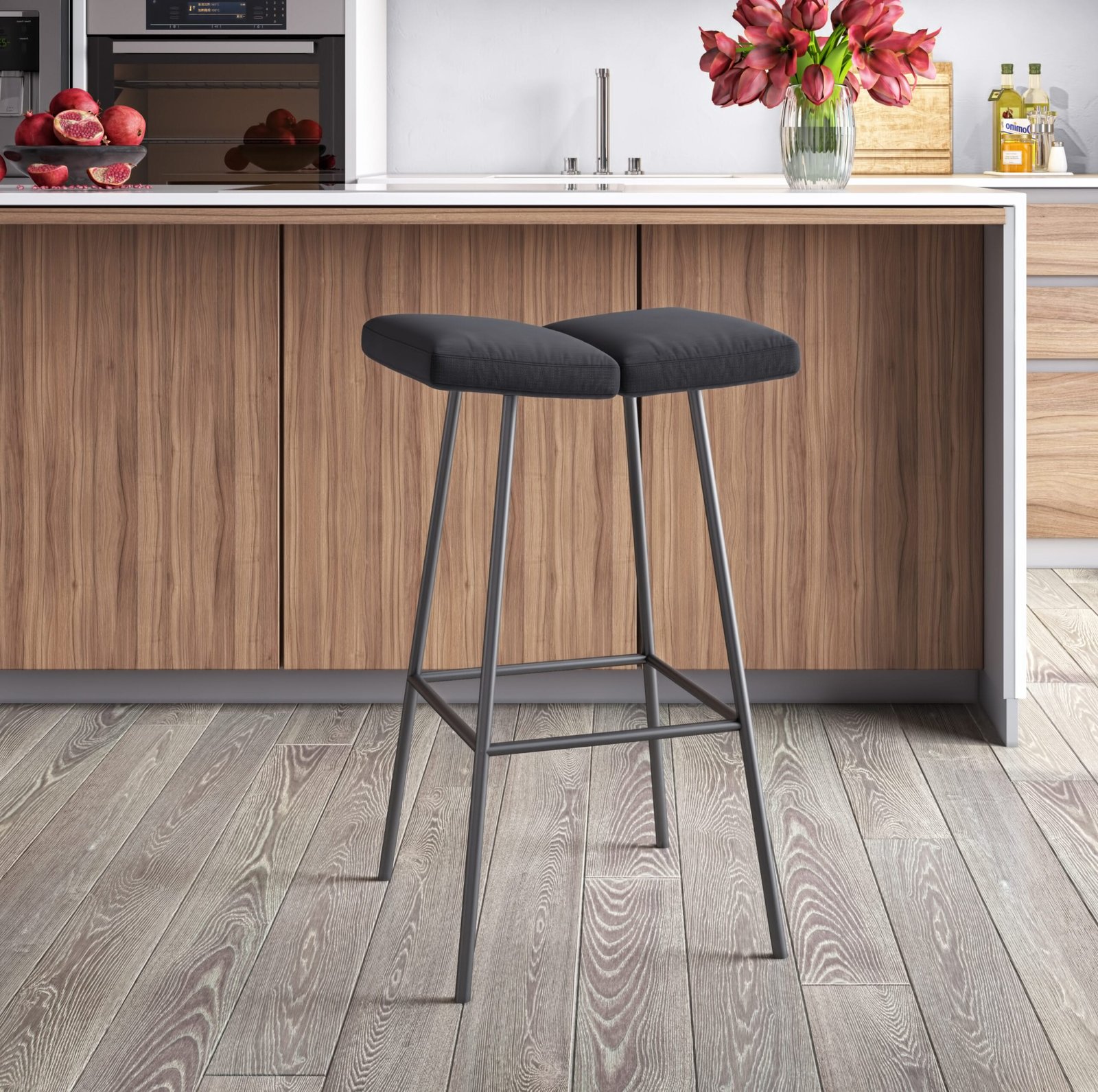 Modrest Spiro - Modern Brown Bar Stool 5 Modrest Spiro - Modern Brown Bar Stool - Image 5