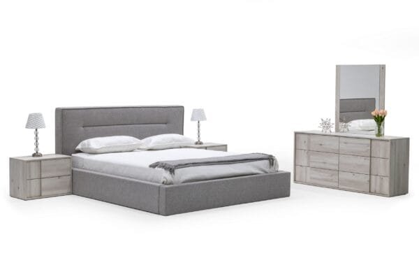 Nova Domus Juliana - Italian Modern Grey Upholstered Bed - Image 2