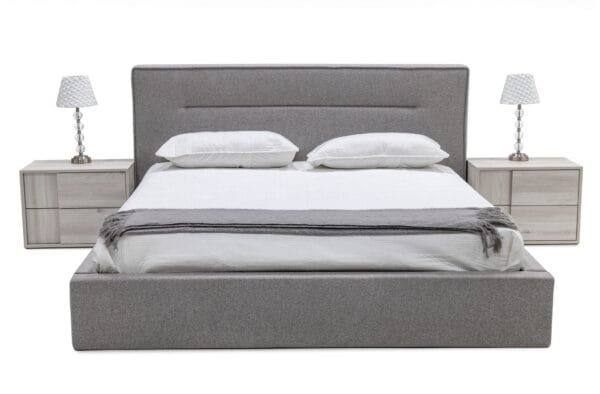 Nova Domus Juliana - Italian Modern Grey Upholstered Bed - Image 3