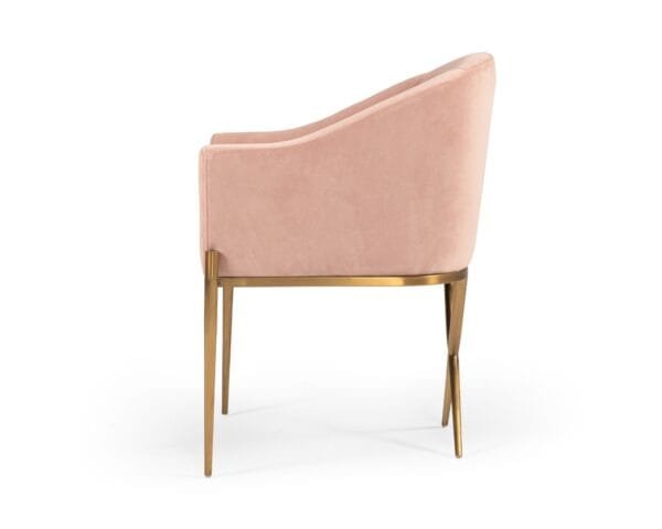 Modrest Mancos - Modern Pink Velvet Accent Chair - Image 2
