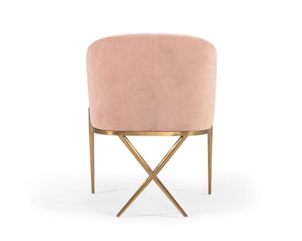 Modrest Mancos - Modern Pink Velvet Accent Chair - Image 3