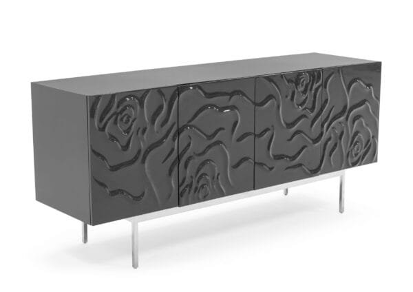 Modrest Gwen - Modern Grey High Gloss Buffet - Image 3