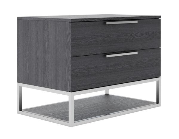 Modrest Heloise - Contemporary Grey Elm Nightstand - Image 2
