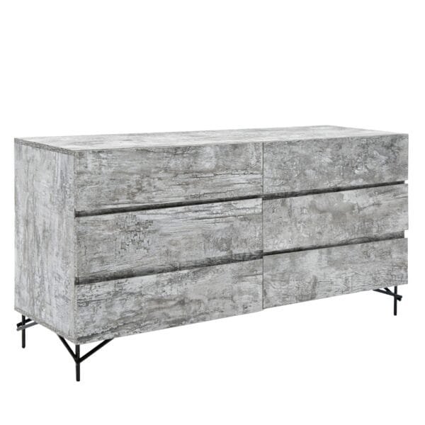 Nova Domus Aria - Italian Modern Multi Grey with texture  Dresser - Image 4