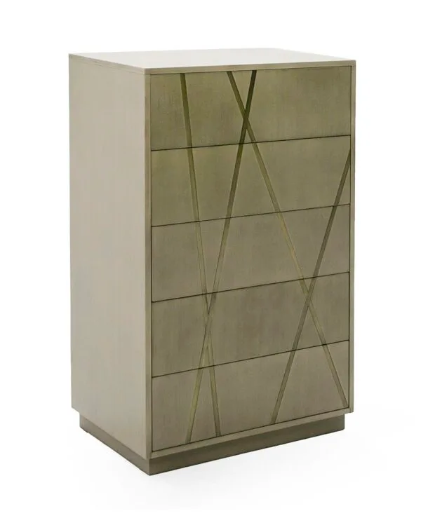 Modrest Nixa - Modern Wide Birch + Brushed Bronze Chest - Image 5