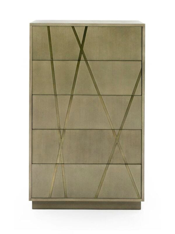 Modrest Nixa - Modern Wide Birch + Brushed Bronze Chest - Image 3