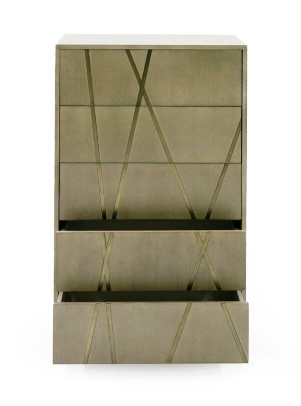 Modrest Nixa - Modern Wide Birch + Brushed Bronze Chest - Image 4