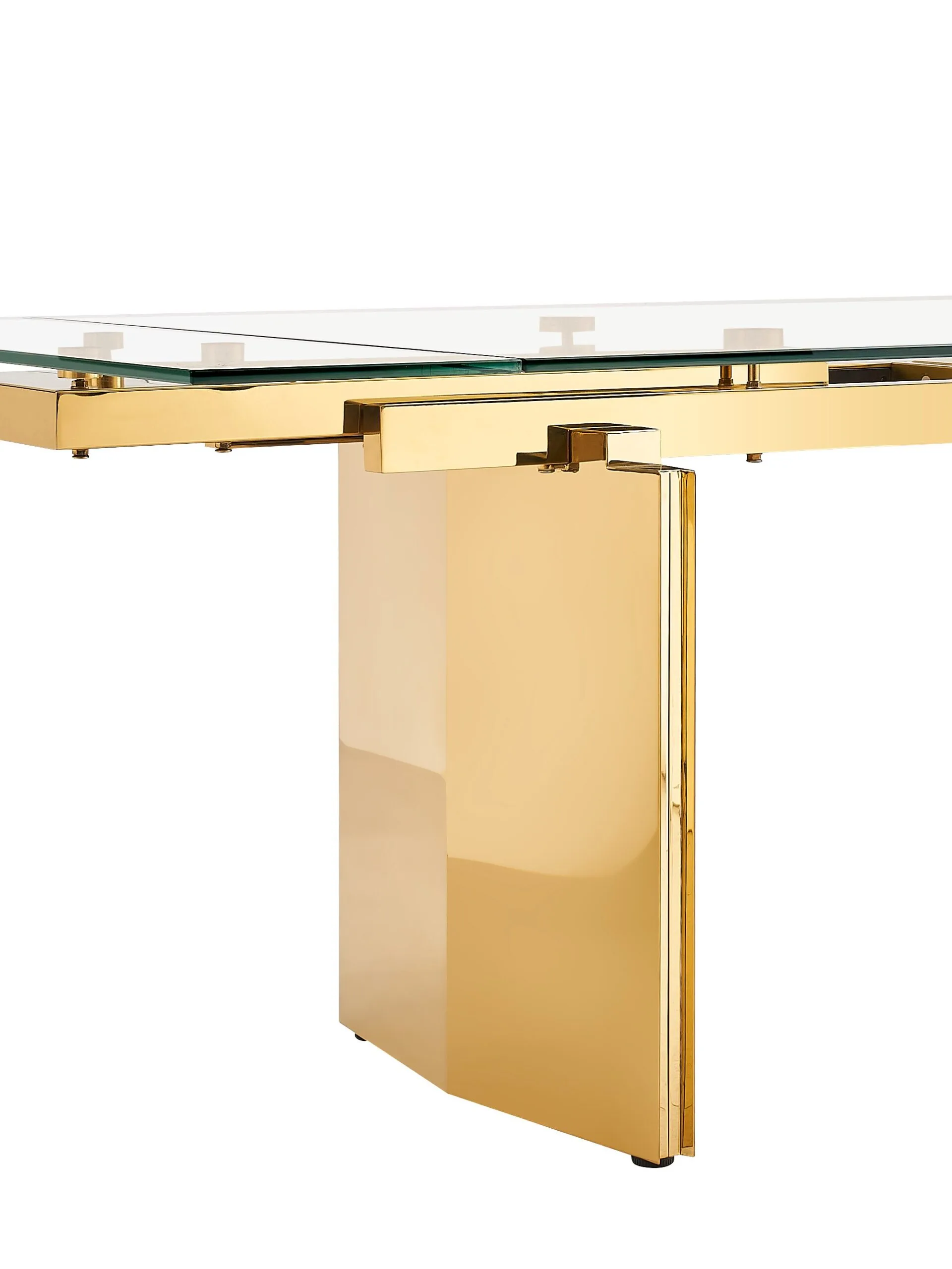 Modrest Nassim - Glam Glass Extendable Dining Table 4 Modrest Nassim - Glam Glass Extendable Dining Table - Image 4