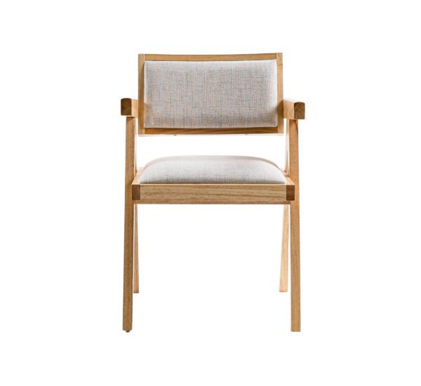 Modrest Fern - Modern Natural and Beige Dining Chair Set of 2 - Image 2