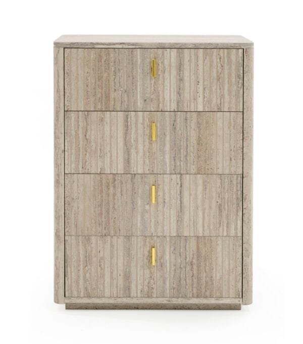 Nova Domus Roma - Modern Faux Travertine + Gold Chest - Image 3