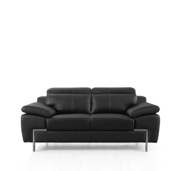 Divani Casa Grange - Modern Black Leather Sofa Set - Image 4
