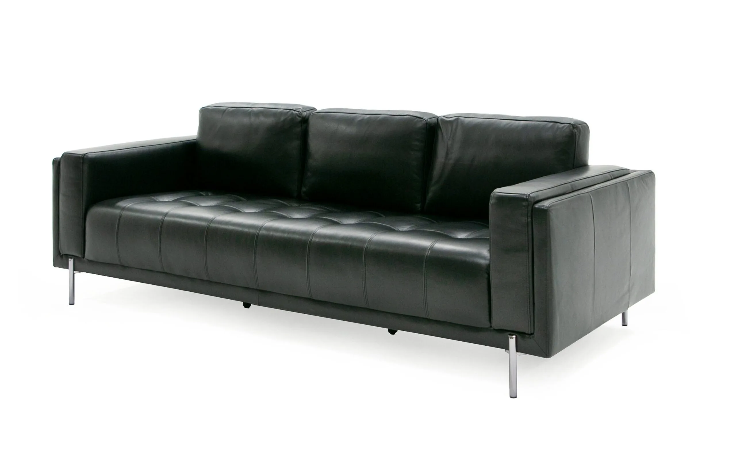 Divani Casa Schmidt - Modern Black Leather Sofa 1 Divani Casa Schmidt - Modern Black Leather Sofa