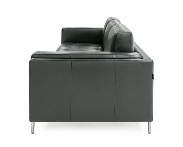 Divani Casa Schmidt - Modern Black Leather Sofa - Image 3